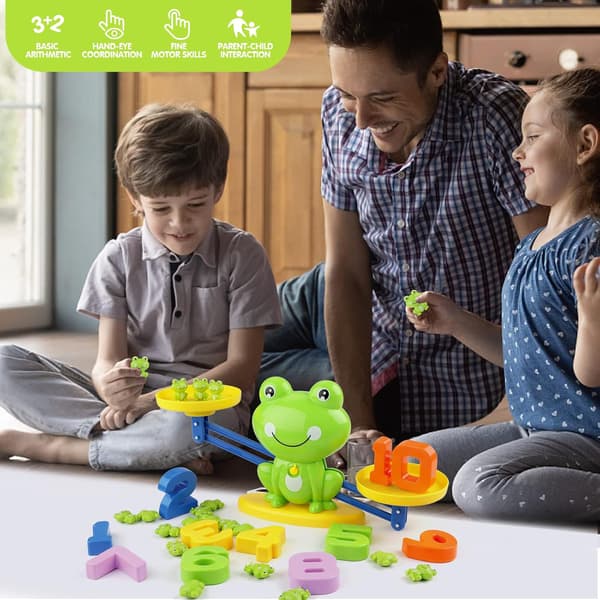 Math Balance Montessori Toy, Frog Balance Math Game with Scale and Super Gift