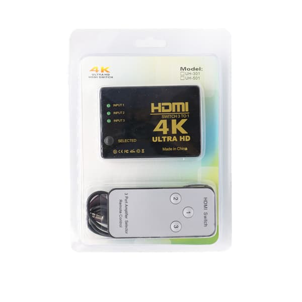 HDMI-switch 3 ind 1 ud 4k*2k HDMI 3-vejs 1 HDMI-switch 3 ind 1 ud