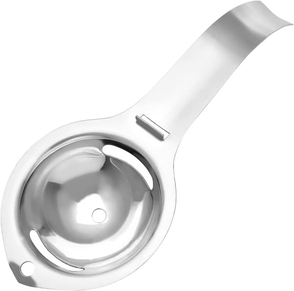Eggseparator, eggehvite- og eggeplommseparator, rustfritt stål, helse og sikkerhet, separator, kjøkkenredskap 1 stk