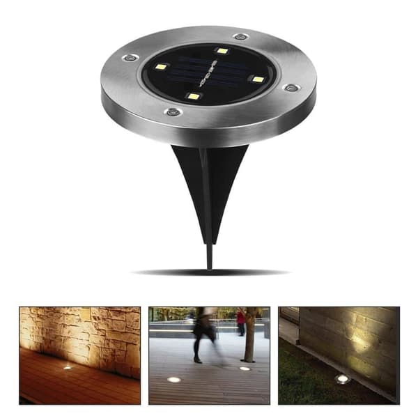 Solar LED-spotlights 4-pack för trädgård med spjut - Utomhusbelysning