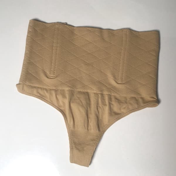 High-Waisted Tanga - Shapewear - Beige - Size XXL