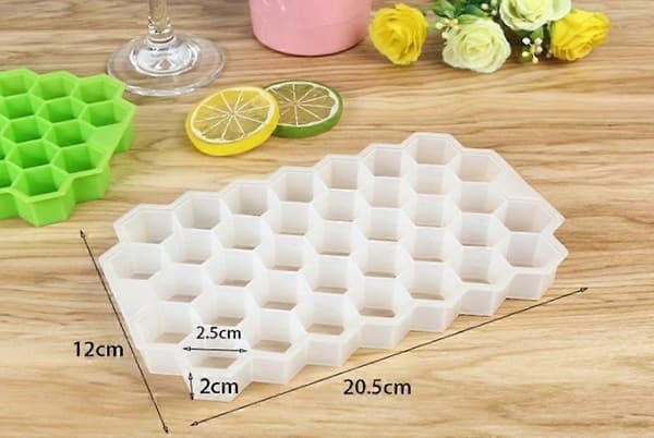 Honeycomb isbitform med lokk gjenbrukbar silikon isbitform