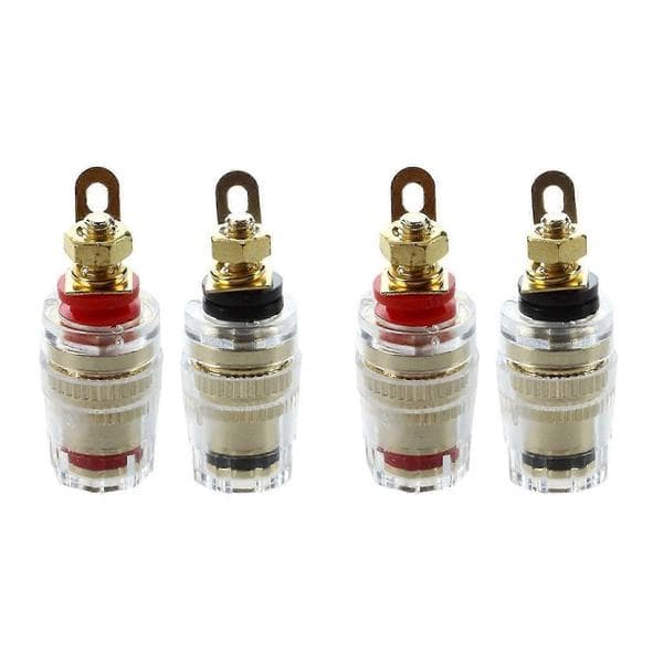 2x Terminal Binding Post Speaker Terminals Gold Plated Banana Plug