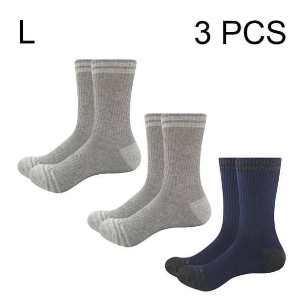 Hiking Socks Warm Warm Crew Winter Boots Socks Light Grey * 4 + Dark Blue KLB
