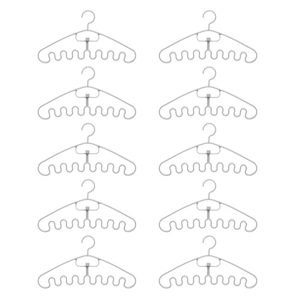 Creative Wave-shaped Hanger Multipurpose Heavy Duty Storage Rack for Underwear White White