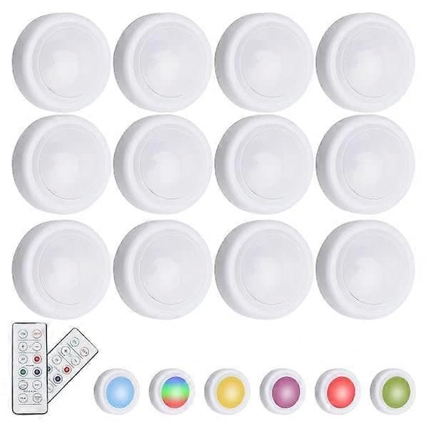 LED-spotlights with remote control - Wireless MultiColor 12-pack