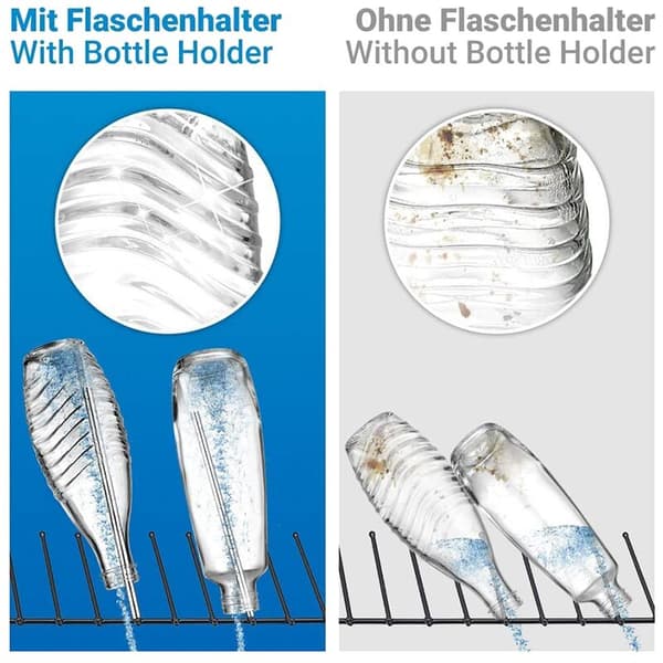 Astianpesukoneen pulloteline SodaStream Crystal- ja Duo-pulloille, pidennetty silikonikorkki, 26,7 cm, 5 kappaletta