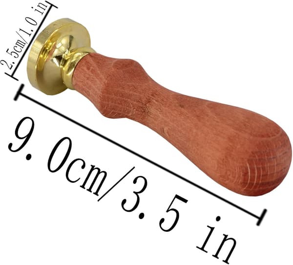 Retro messinghode trehåndtak 26 bokstaver A-Z Alfabet initial voks klassisk forsegling voksstempel GZ2 (I) -