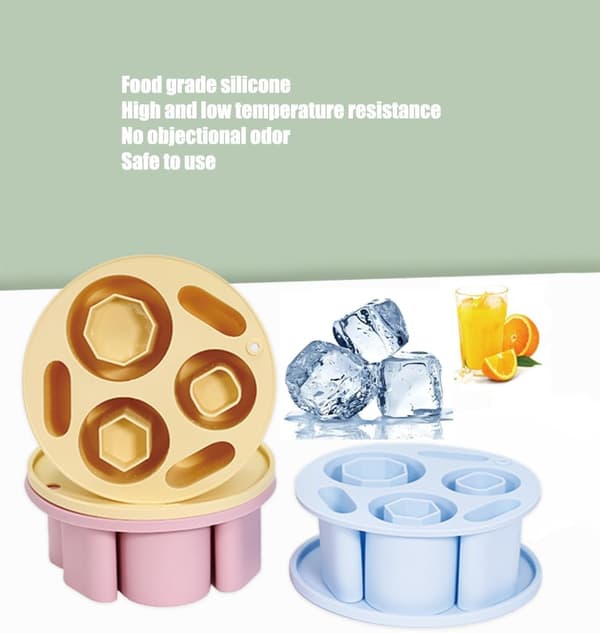 Isbitsformar Polygon Hexagon Rund Form Isbitsformar Istillverkning Frys Isblock Silikonform ispinne isglass