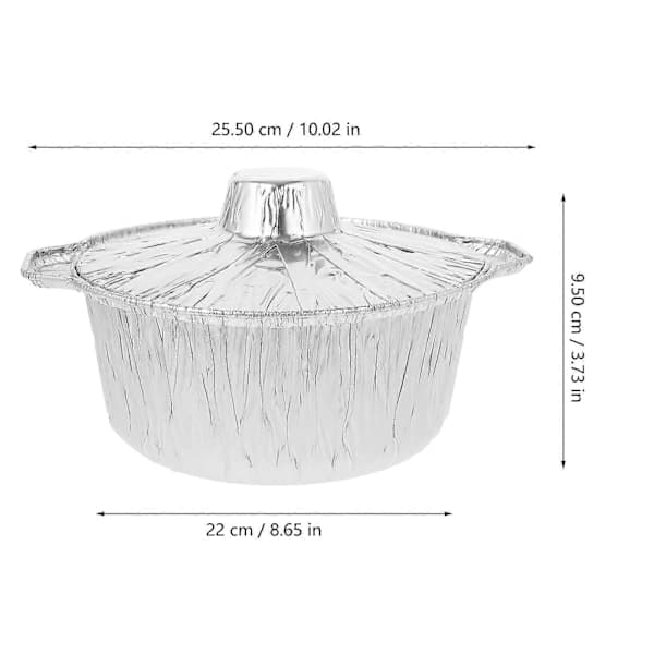 6 stk. aluminiumsfolieformer, campingbaking, resirkulerbare matbokser for grilling