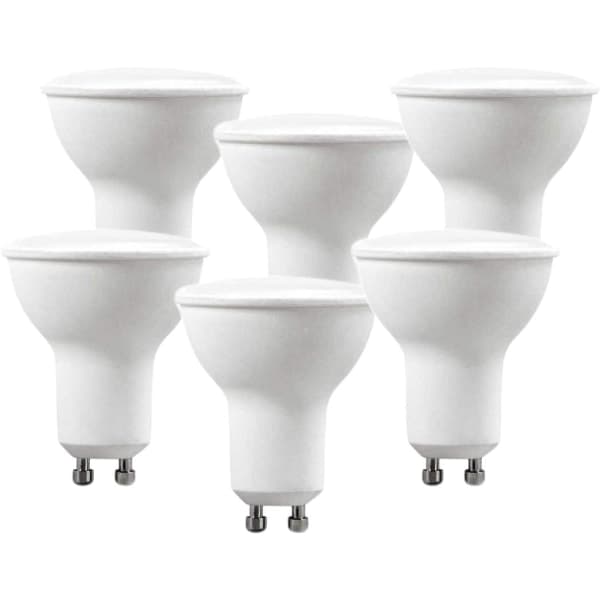 GU10 5W 220V 400 Lumen LED-pære 6000k (X6, kaldhvit)