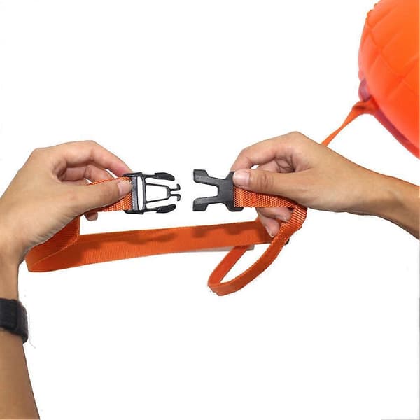 PVC Simboj Säkerhetsflöte Lufttät Väska för Simning - Uppblåsbar & Lättviktig [DB] Orange Orange