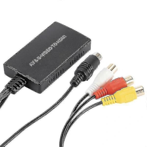 S-video til HDMI-konverter AV til HDMI-adapter RCA-konverter understøtter 1080p