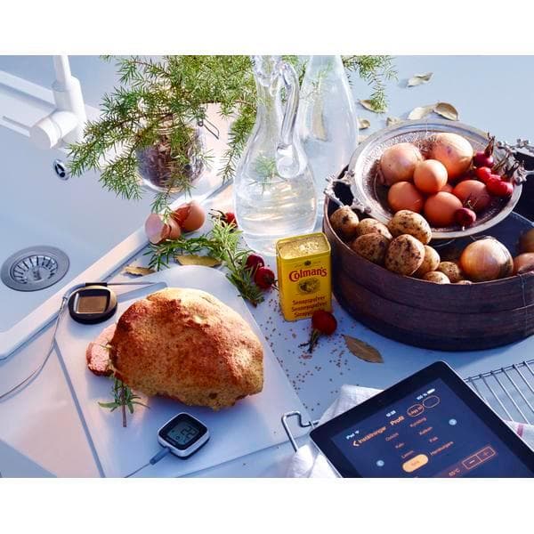 Kjøkkentermometer Appstyrt Bluetooth Gastromax Svart black