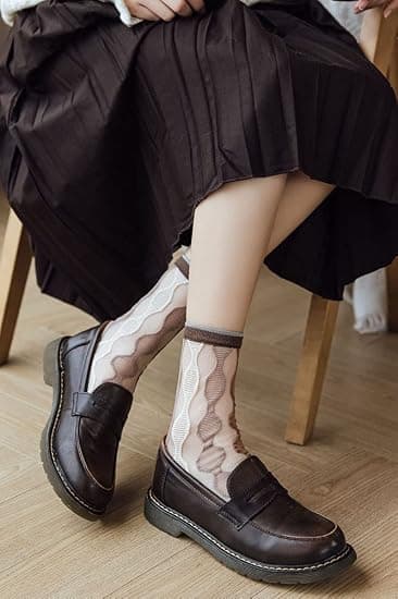 Damestrømper i tynt stoff, sommer gjennomsiktig tynn mesh blonde elastisk jac