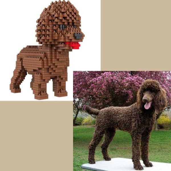 950 dele. Puddel eller puddelhund. Figur til at samle med nanoblock