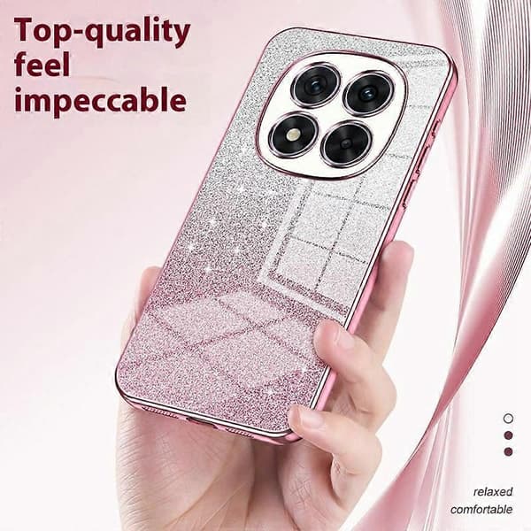 Sähköpinnoitettu Gradient Glitter TPU-puhelinkotelo Xiaomi Redmi Note 14 Pro 5G - Vihreä Monivärinen Vihreä Multicolor Green