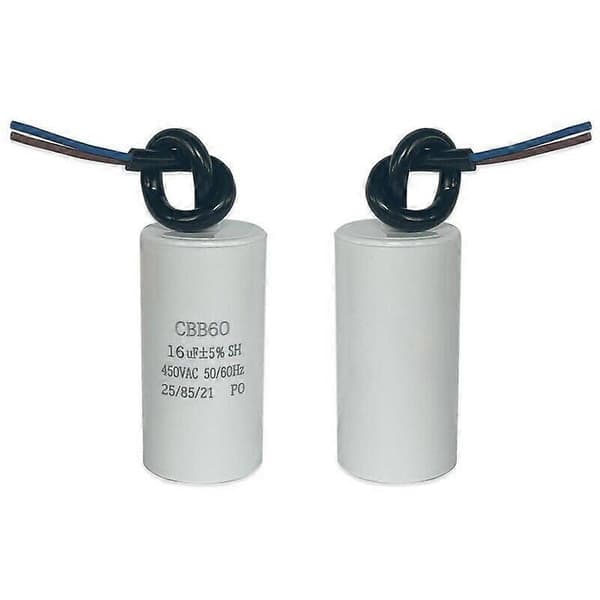 CBB60 16 F 50/60 Hz start capacitor. Motor capacitor. Microfarad capacitor with wire.