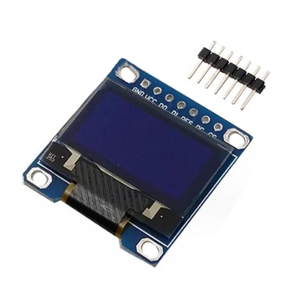 0,96 tommer OLED-skjermmoduler 128X64 hvit blå gul 7-pinners SPI LCD-skjerm (blå) -