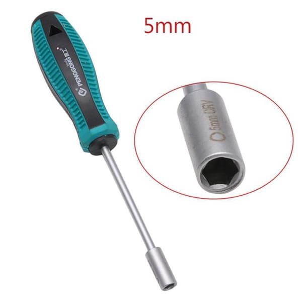 Metallic Anti-Slip Handle Tool Wrench Nut Driver Socket Screwdriver Matches the image 12mm Matches the image 12mm