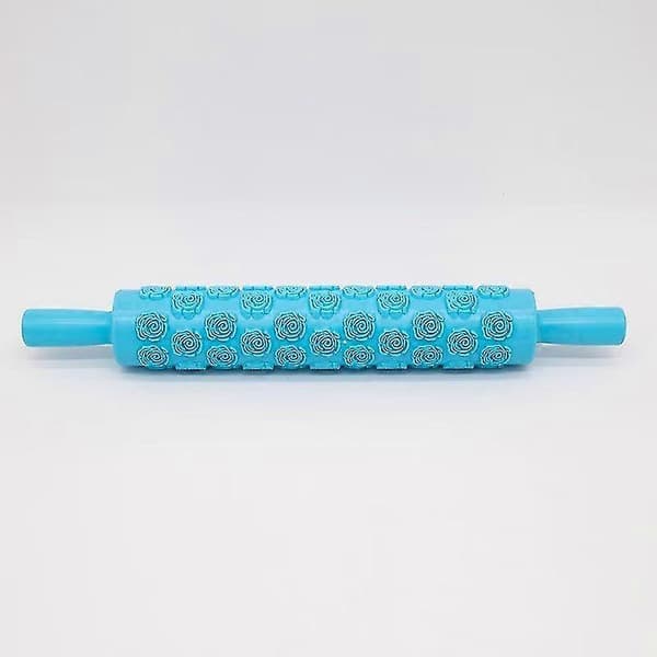 Wabjtam Fondant Embossed Rolling Pin Non-stick DIY Cake Baking Roller Pastry Tool
