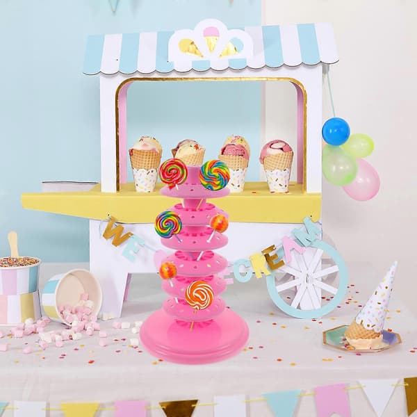 Flerlags Lollipopstativ Trappetrinns Lollipopholder Justerbart Lollipopstativ Cake Pops Displaystativ