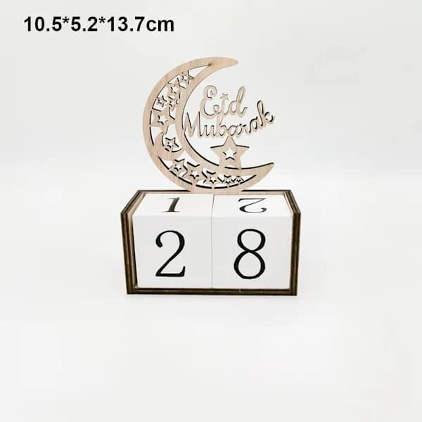 DIY Ramadan Nedtellingskalender 2023 Eid Mubarak Tredekorasjon