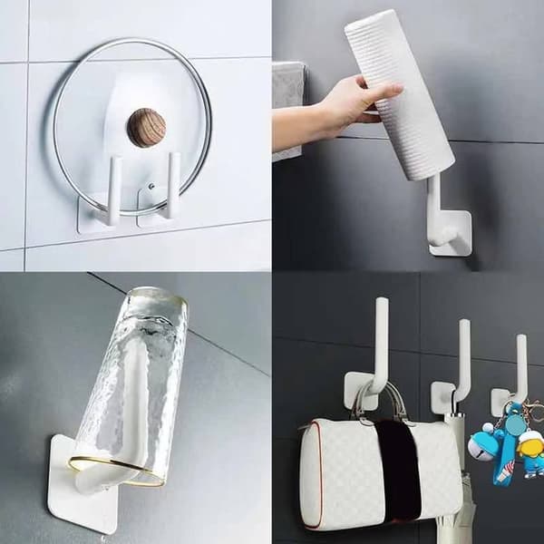 Hat Rack for Wall Hat Organizer Household Waterproof Wall Hanger for Bathroom Kitchen 2pcs 2pcs