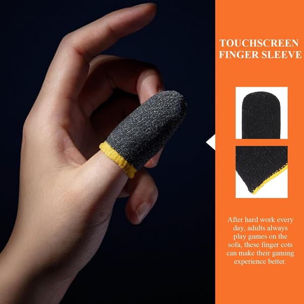 10 stk nylon gaming fingerhylse for mobilspill, elastisk -
