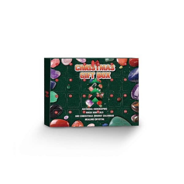 2025 24 Fack Mineral Blind Box Julklappsbox Mineral Presentförpackning Nedräkning 24 Dagars Överraskningspresentförpackning Blind Box