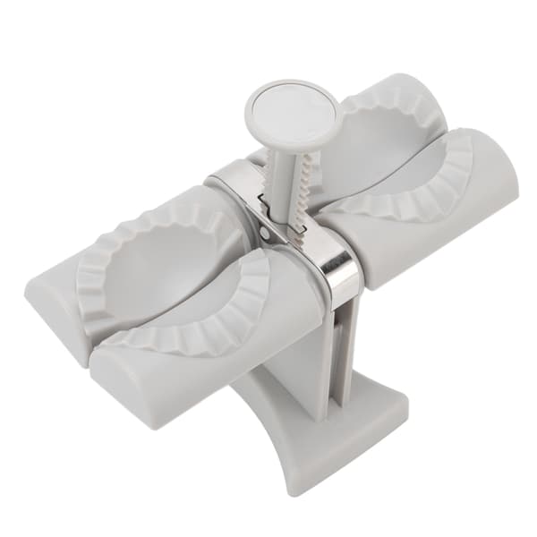Dumplingformmaskin Automatisk ABS og rustfrit stål Dobbelthoved Dumpling Maker til hjemmekøkkenet