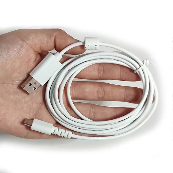 Laddningskabel för Logitech GPRO X Gaming Headset Typ-C USB Strömkabel DB Vit White