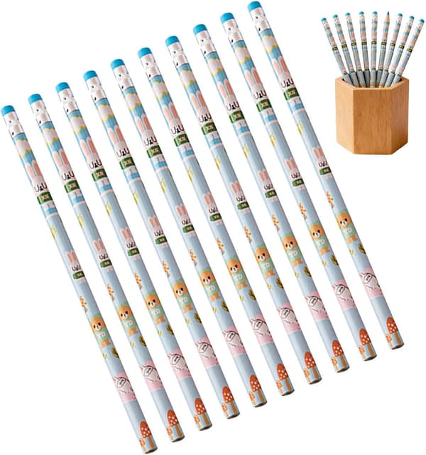 Skolpennor 10 st, brevpapper med mjuk stift blå - Blau