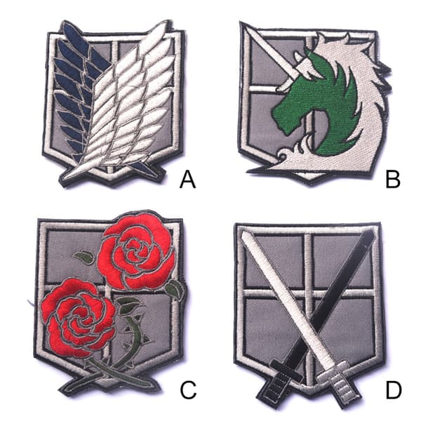 Attack On Titan Survey Corps Symbol Patch Anime Cosplay Patch Broderi Armmärke C C