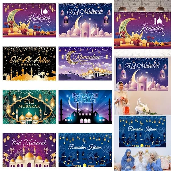 Eid Baggrundsbanner Ramadan Dekoration 06 06