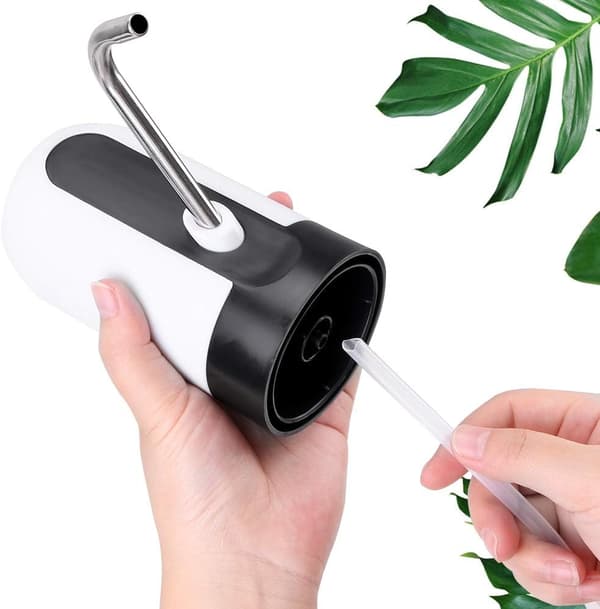 Submersible Electric Water Pump Automatic Water Dispenser, LED Light Wireless Barrel Water Pumping Unit, USB Rechargeable Transfer Pump