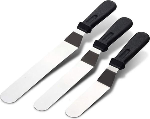 Paletknive - 3-delt - Rustfrit stål - Praktisk til at lave kager og bagværk