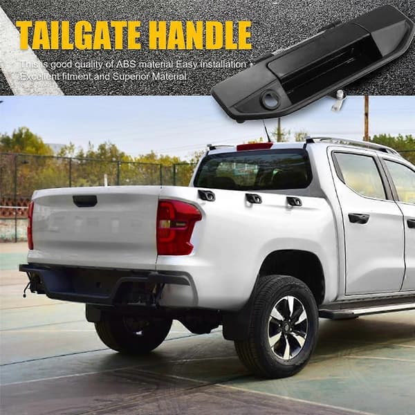 Tailgate Outer Door Handle Rear Side Outer Door Handle Cover with Camera Hole for Hunter F70 Pick