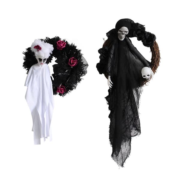 Halloween Spøkelsesdør Hengende Dekor, 2 Stykker