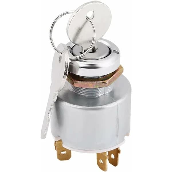 Ignition Switch, 12V Universal Engine Start Switch 3 Positions ON OFF Ignition Control Switch with Key