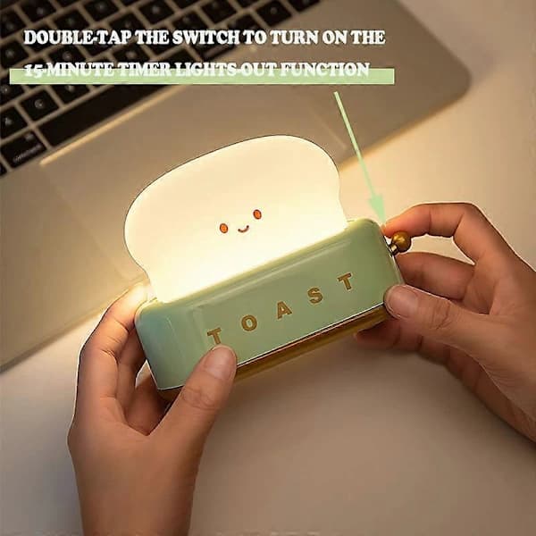 Toast Bedroom Decor Night Light, Cute Bread Night Light
