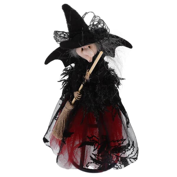 Sød Halloween Indendørs Heksedukke Rød Farve Til Halloweenfest 1 Sæt