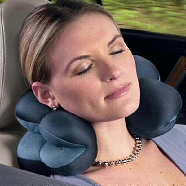 Neck Pillow Microbeads Portable Support Work Travel [Db]