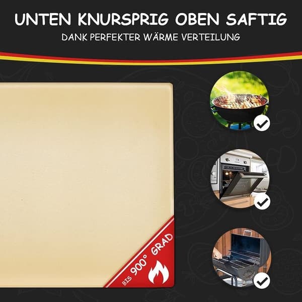 Pizzakivi uuniin ja kaasugrilliin, keittiötarvike