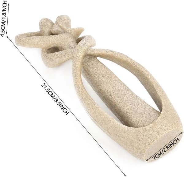Sandstensstatue, Håndlavet Sandstensstatue af Kyssende Kærlighedspar
