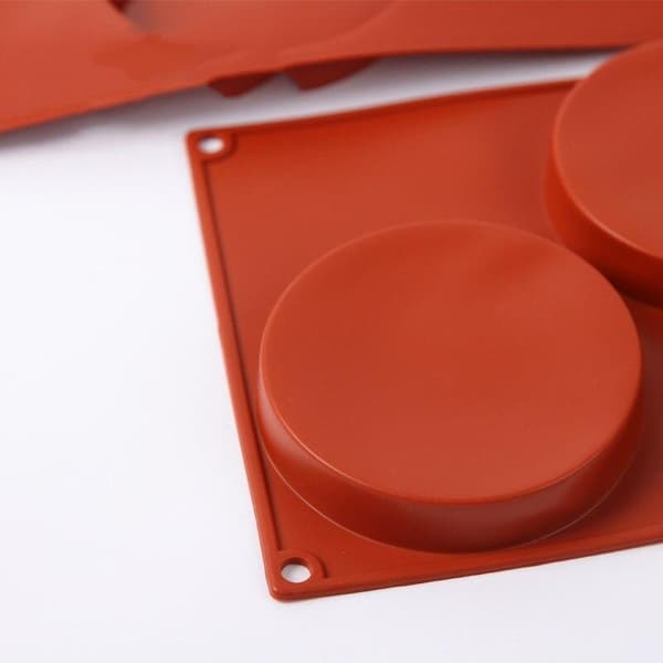 Rotondo 3 stk. runde forme cylinder i silikoneform mousseform chokoladeform Vit white