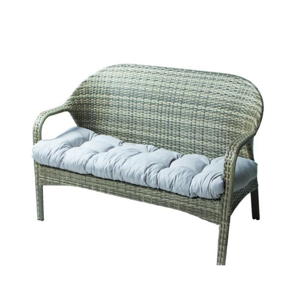 Blød bænkhynde med faste bindebånd, lang rektangulær gyngestolshynde til liggestol, havemøbler, liggestol 130*50cm Solid Grå Gray