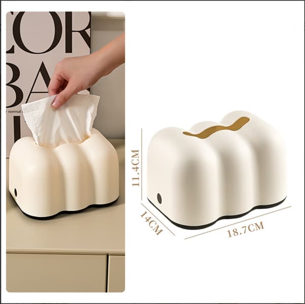 Enkel papirhåndkleboks, søt marshmallow baderoms- og bilpapirholderdekorasjon