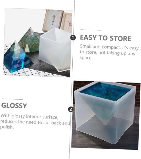 Pyramide Silikoneform Base 1 stk DIY Håndværk Epoxyform til Hjemme- og Skrivebordsindretning