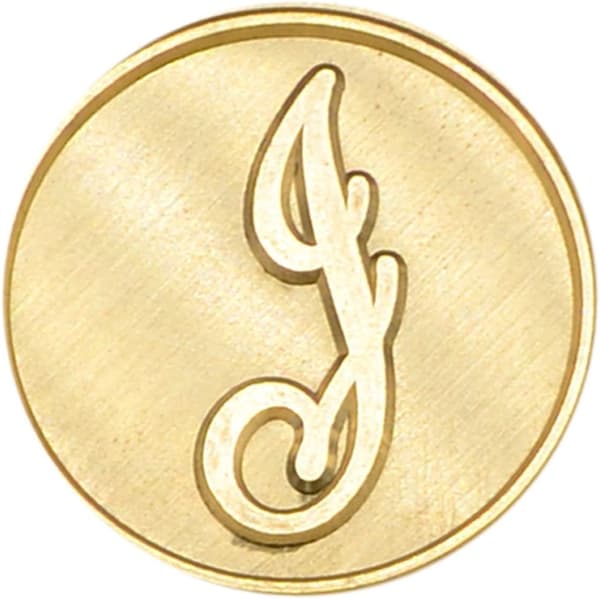 retro messinghode trehåndtak 26 bokstaver A-Z Alfabet initial voks klassisk forsegling voksseglstempel GZ2 (J) -